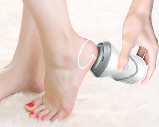 Аппарат по уходу за кожей стоп Wireless Portable Foot Sharpener S161 (2 режима работы, 3 насадки) / Пемза