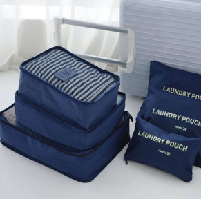 Набор дорожных органайзеров Laun Drypouch Travel 6 штук разных размеров  Синяя