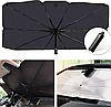 Солнцезащитный зонт для лобового стекла автомобиля, светоотражающий, складной 60 х 125 см., фото 10