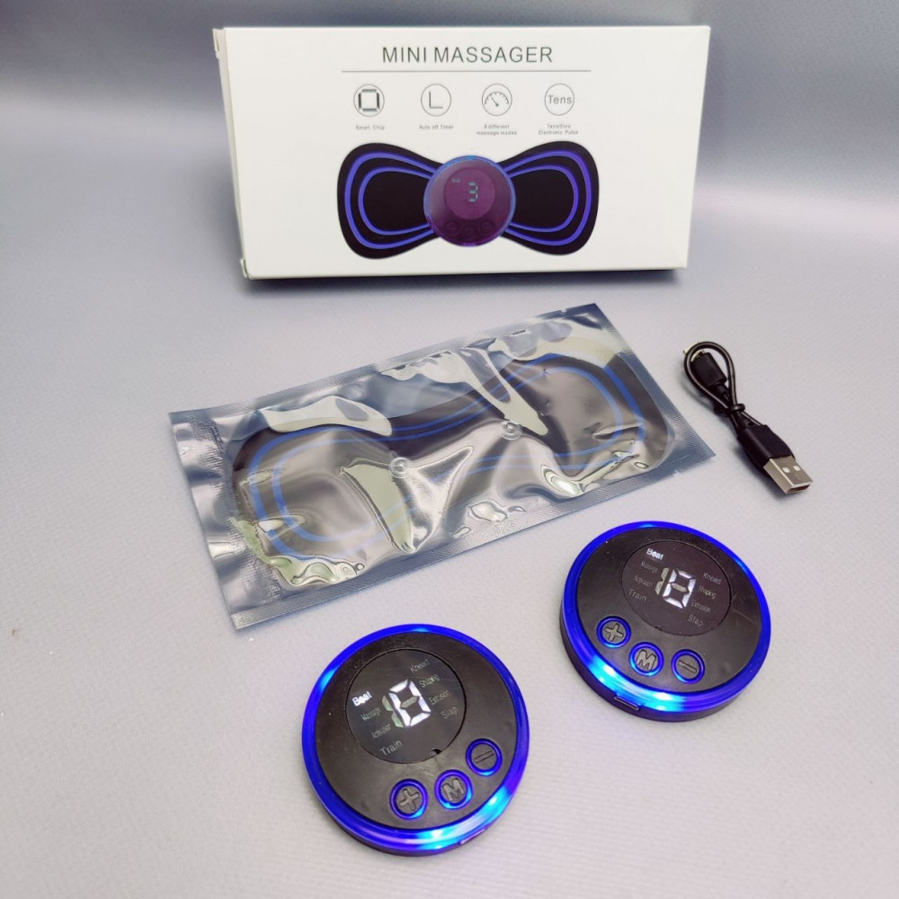 Массажер миостимулятор - лимфодренажный электрический для тела Mini Massager EMS (8 видов массажа, 19 уровней - фото 4 - id-p216373423