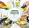 Диспенсер для моющего средства и губки Soap Dispenser / Дозатор на кухню с губкой 2в1, фото 5