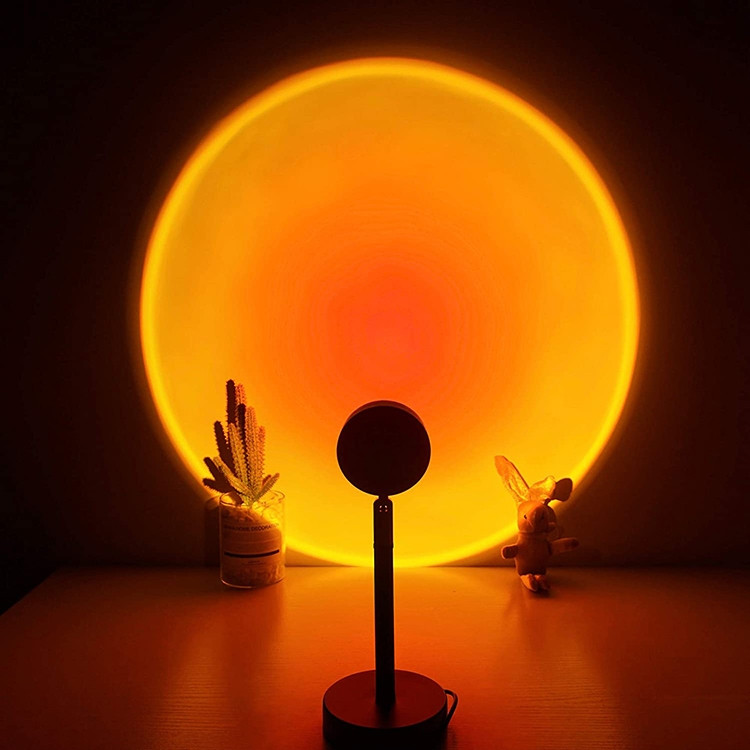 Светодиодная лампа с проекцией заката Sunset Lamp для Tik-Tok 16 цветов c пультом дистанционного управления 5W - фото 7 - id-p216373434