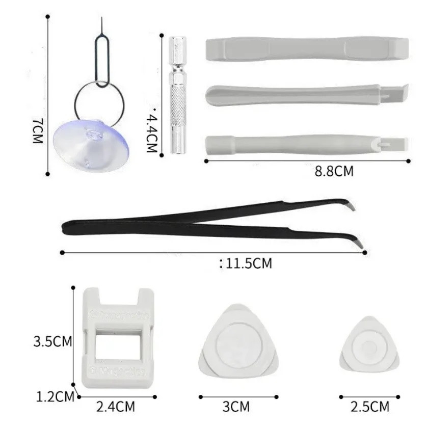 Набор инструментов 115 в 1 для ремонта электроники, сотовых телефонов, ноутбуков, планшетов в кейсе - фото 4 - id-p216373458