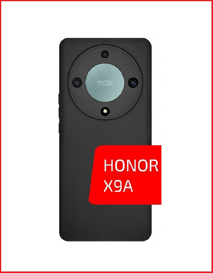 Чехол-накладка для Huawei Honor X9A (силикон) черный с защитой камеры - фото 3 - id-p215614530