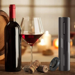 Электрический штопор для вина  Electric wine opener 23 см. Черный