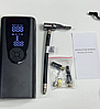 Портативный  автомобильный компрессор Air Pump с функцией Powerbank c LED-дисплеем (зарядка USB, емкость, фото 5