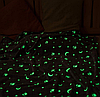 Волшебный плед-покрывало светящийся в темноте КОСМОС Magic Blanket (Звезда, Луна) Розовый Единороги и фея, фото 3