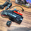 Видеорегистратор Vehicle BlackBOX DVR Dual Lens A68 с тремя камерами для автомобиля (фронт и салон камера, фото 7