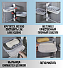 Полка - мыльница настенная Rotary drawer на присоске / Органайзер двухъярусный с крючком поворотный Черная с, фото 9