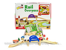Детская деревянная железная  дорога  (40 предметов) VT19-20054