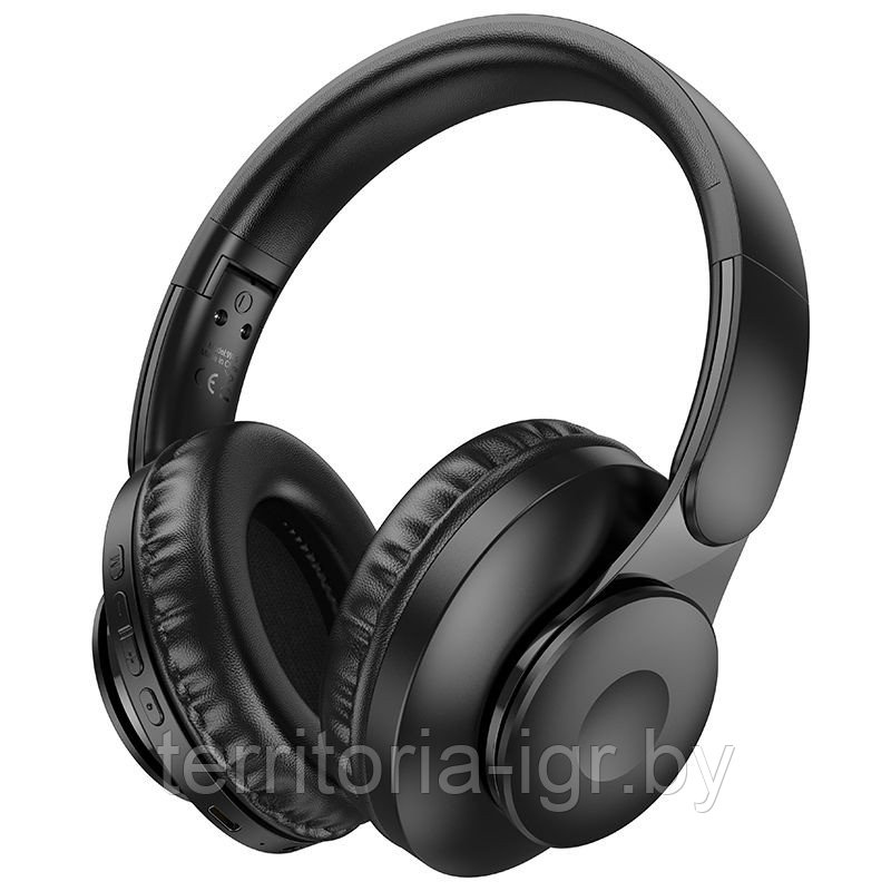 Беспроводная Bluetooth-гарнитура c микрофоном W45 черный Hoco - фото 2 - id-p216376207