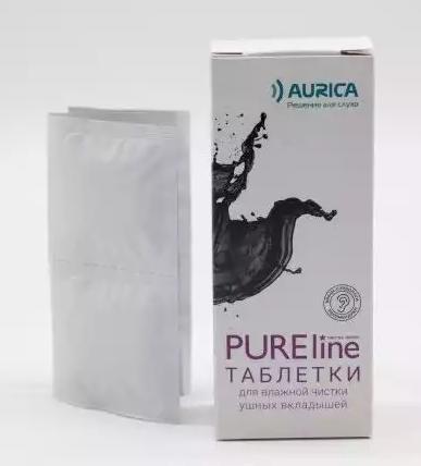 Таблетка для влажной чистки ушного вкладыша Aurica PureLine, 6 шт