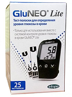 Тест-полоски для измерения уровня глюкозы в крови GluNEO Глюнео Lite № 25