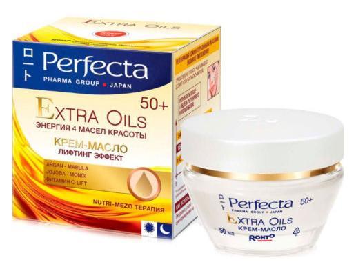 Крем-масло лифтинг эффект для лица Perfecta Extra Oils "Энергия 4 масел красоты 50+", 50 мл - фото 1 - id-p216376468