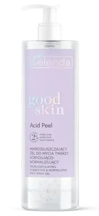 Микроотшелушивающий, корректирующий и нормализующий гель для лица Bielenda "Good Skin Acid Peel", 200 мл - фото 1 - id-p216376511