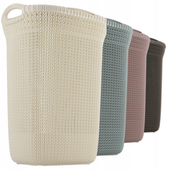 Корзина бельевая KNIT LAUNDRY HAMPER, 57л, белый - фото 4 - id-p99511350