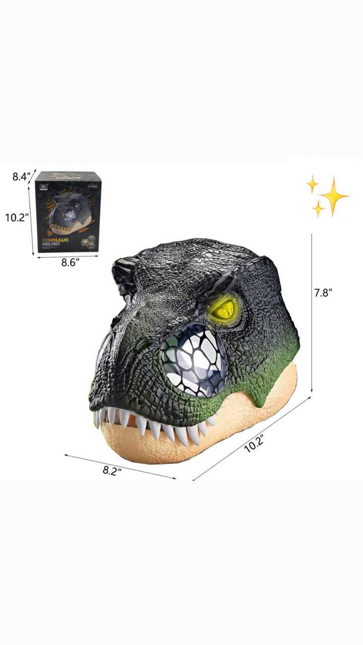 Светящиеся глаза динозавр маска движущаяся челюсть и звуки, движущийся рот T-rex маска