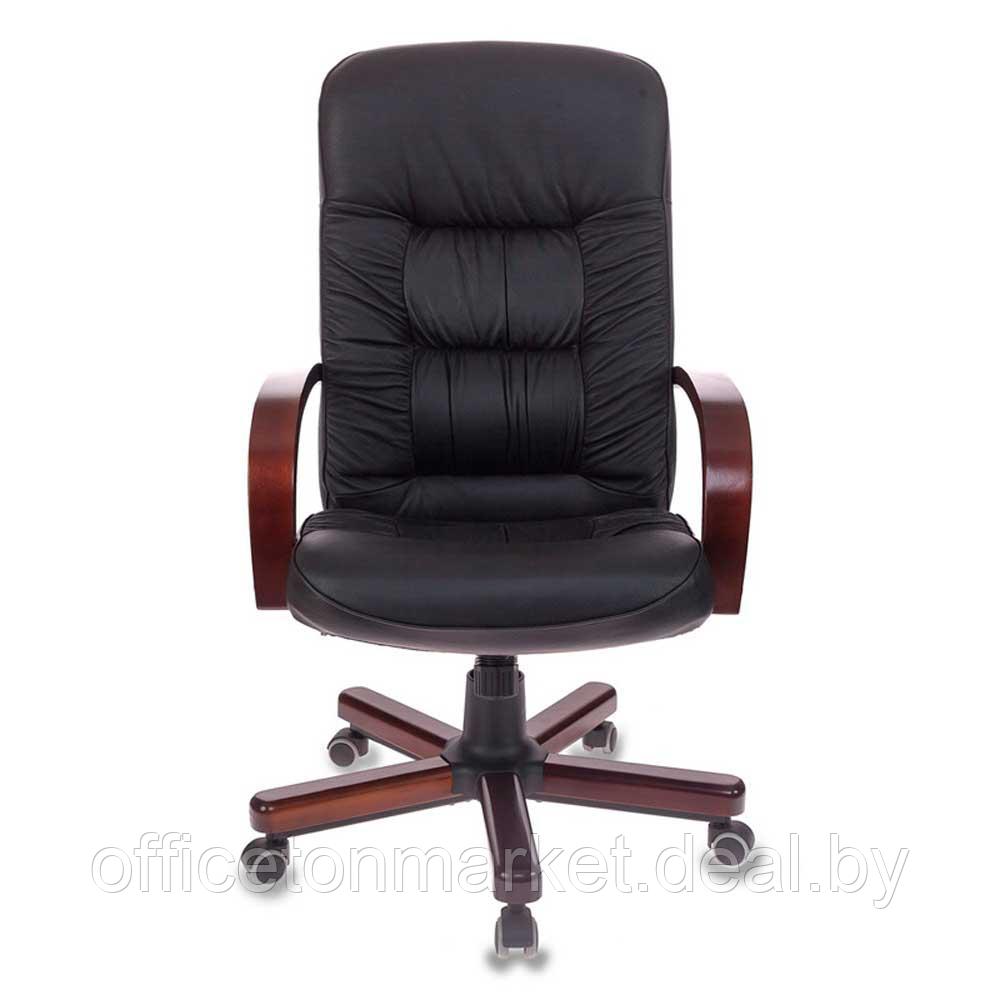 Кресло для руководителя Бюрократ "T-9908/WALNUT", металл, кожа, черный - фото 2 - id-p216377048