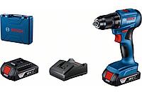 Дрель-шуруповерт бесщеточная Bosch GSR 185-Li Professional (50 Нм, 2 АКБ 1.5 А/ч, кейс)