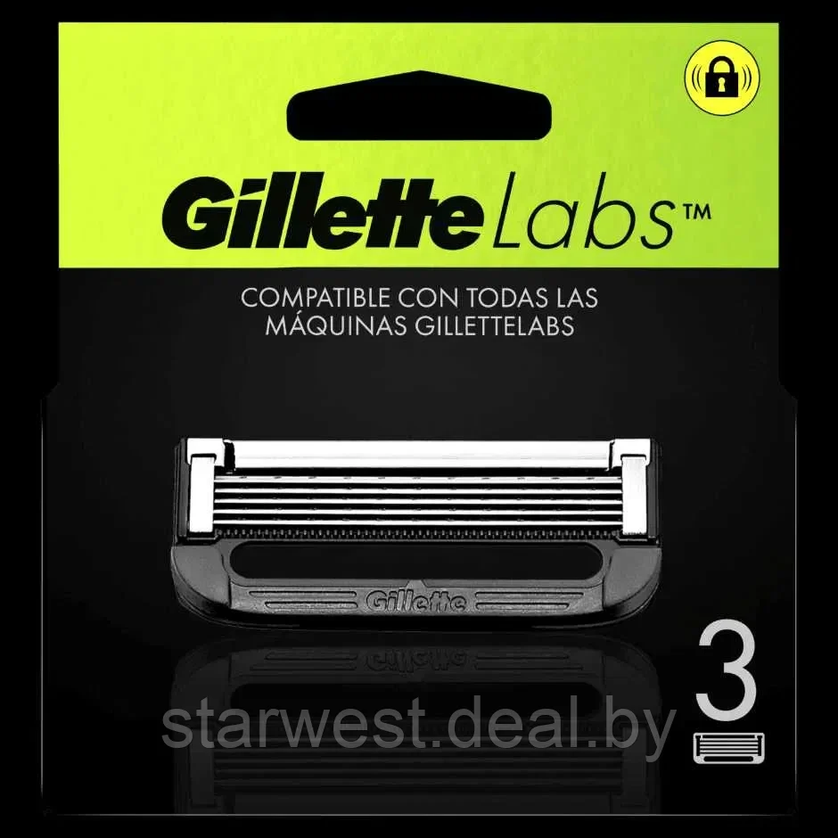Gillette Labs 3 шт. Мужские сменные кассеты / лезвия для бритья - фото 2 - id-p216380280