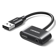 Аксессуар Ugreen CM397 USB-A - USB-C + 3.5mm Headphone Jack Black 80897