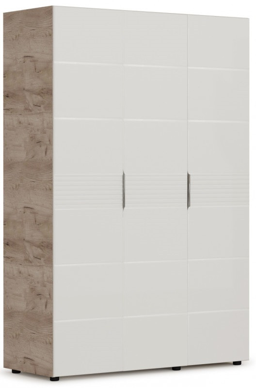Шкаф Джулия 3 двери (Крафт серый/белый глянец) фабрика Империал - фото 1 - id-p129457041