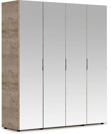 Шкаф Джулия 4 двери - 4 зеркала (Крафт серый/белый глянец) фабрика Империал, фото 2