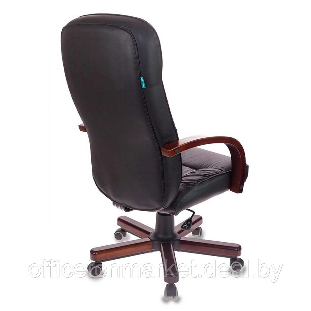 Кресло для руководителя Бюрократ "T-9908/WALNUT", металл, кожа, черный - фото 4 - id-p216377048
