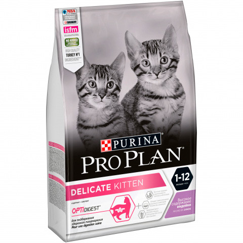 Pro Plan Delicate Kitten (Индейка), 3 кг - фото 1 - id-p216383709