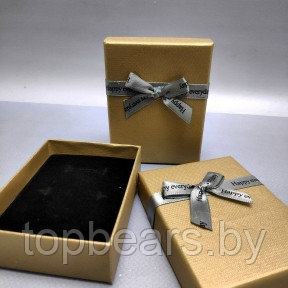 Коробочка подарочная с бантом  DiaDema, 7.00х9.00 см,  с вкладышем / Шкатулка - упаковка для ювелирных изделий