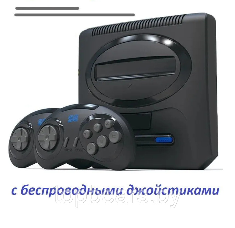 Игровая ретро - приставка SUPER DRIVE 2 MINI 16BITS с беспроводными джойстиками (2910 предустановленных игр) - фото 1 - id-p216384201