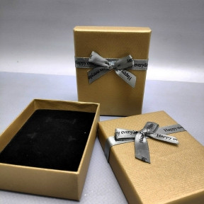 Коробочка подарочная с бантом DiaDema, 7.00х9.00 см, с вкладышем / Шкатулка - упаковка для ювелирных изделий - фото 1 - id-p216384373