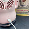 Настольный мини-вентилятор Кошка SPRAY FAN FY-80 (увлажнение и охлаждение, 3 режима обдува, USB), фото 3