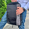 Городской рюкзак BACKPACK с USB и отделением для ноутбука до 17 Серый, фото 8
