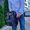 Спортивный стильный рюкзак OMASKA с USB / термо / непромокаемое отделение Темно-серый, фото 5