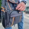 Спортивный стильный рюкзак OMASKA с USB / термо / непромокаемое отделение Темно-серый, фото 8