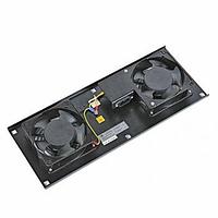 Вентиляторный модуль потолочный для шкафов Cabeus TRAY-FAN2-BK 2 вентилятора черный