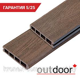 Террасная доска ДПК Outdoor 3D 150*25*4000 мм завершающая HAVANA/ARIZONA BROWN коричневая микс