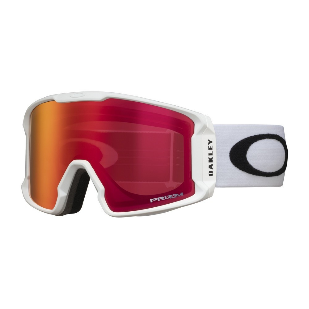 Маска горнолыжная Oakley Line Miner XL (Линза: Prizm Snow Torch Iridium), matte white - фото 1 - id-p216388493