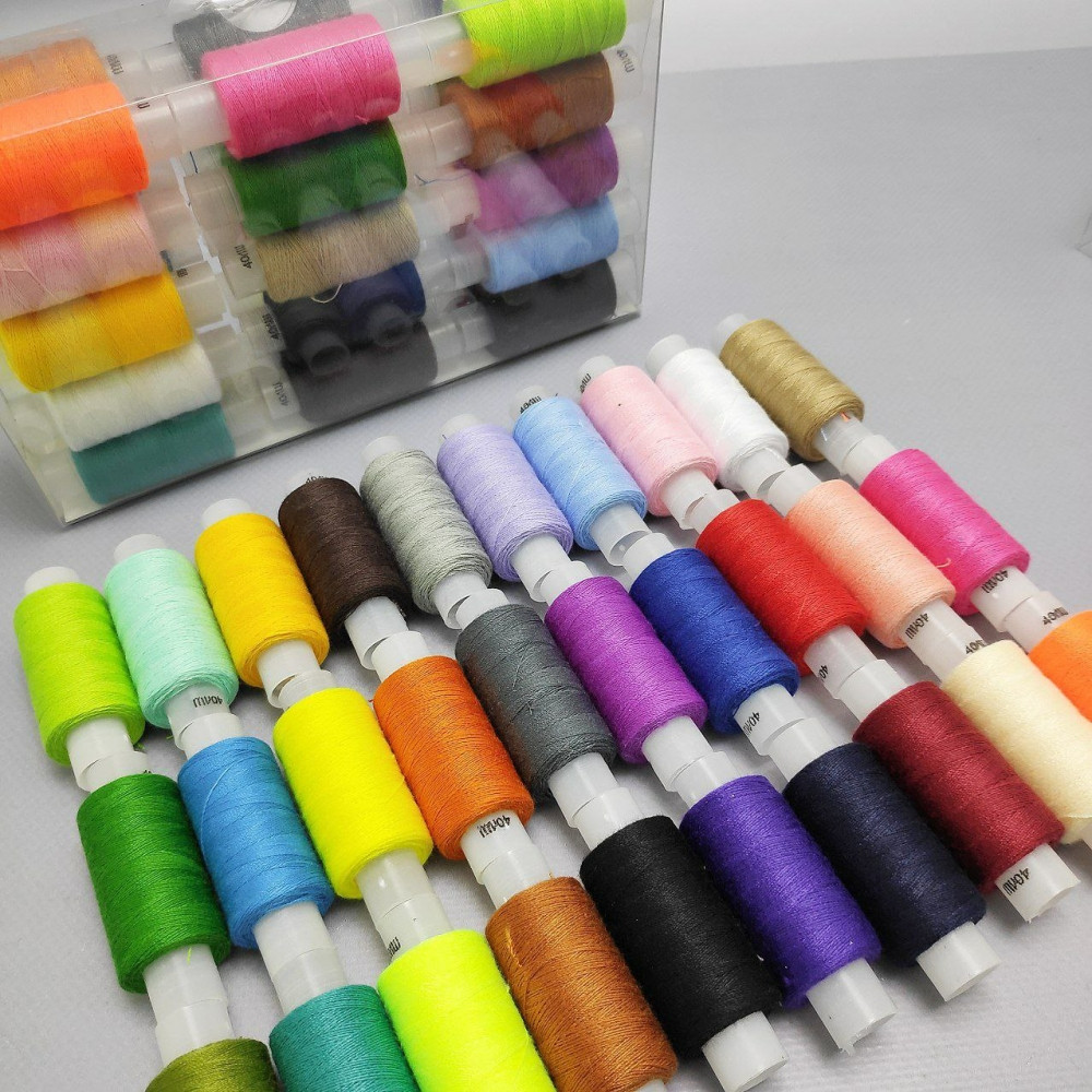 Набор ниток швейных 40 ЛШ, цвет MIX, 200 м, 30 бобин в боксе (100 полиэфир, 3 слоя) - фото 6 - id-p216389443