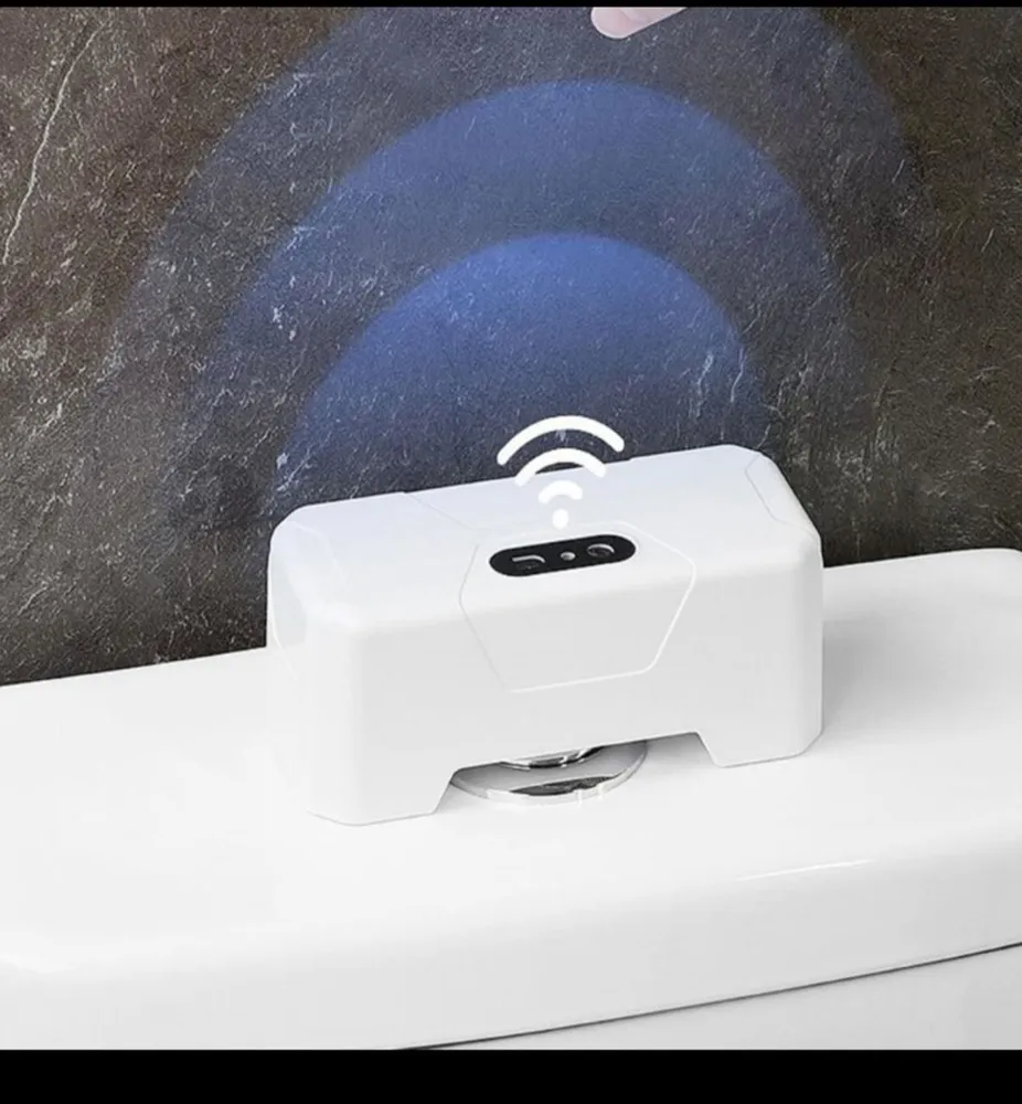 Кнопка-смыватель для бачка унитаза бесконтактная Sensing Toilet Flush PD-CSQ-01A (3 переходника, USB зарядка) - фото 2 - id-p216389450