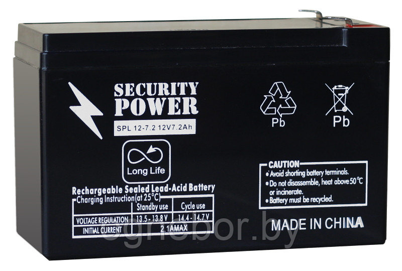 Аккумуляторная батарея Security Power SPL 12-7,2 F2 12V/7.2Ah