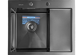 Кухонная мойка GERHANS 35848B-L с PVD покрытием и шумоподавляющим слоем