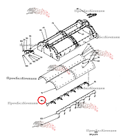 Клин длинный 101.05977 для свеклоуборочного комбайна Grimme Rexor 620/630