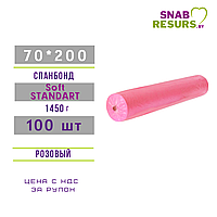 Простыни спанбонд 70*200 STANDART,100шт рул.,розовый