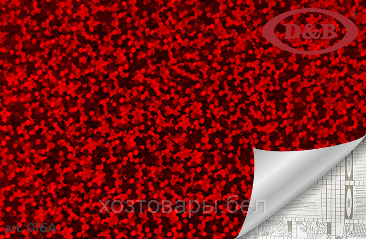 Самоклеющаяся пленка 45см (голография красный) LB-016A