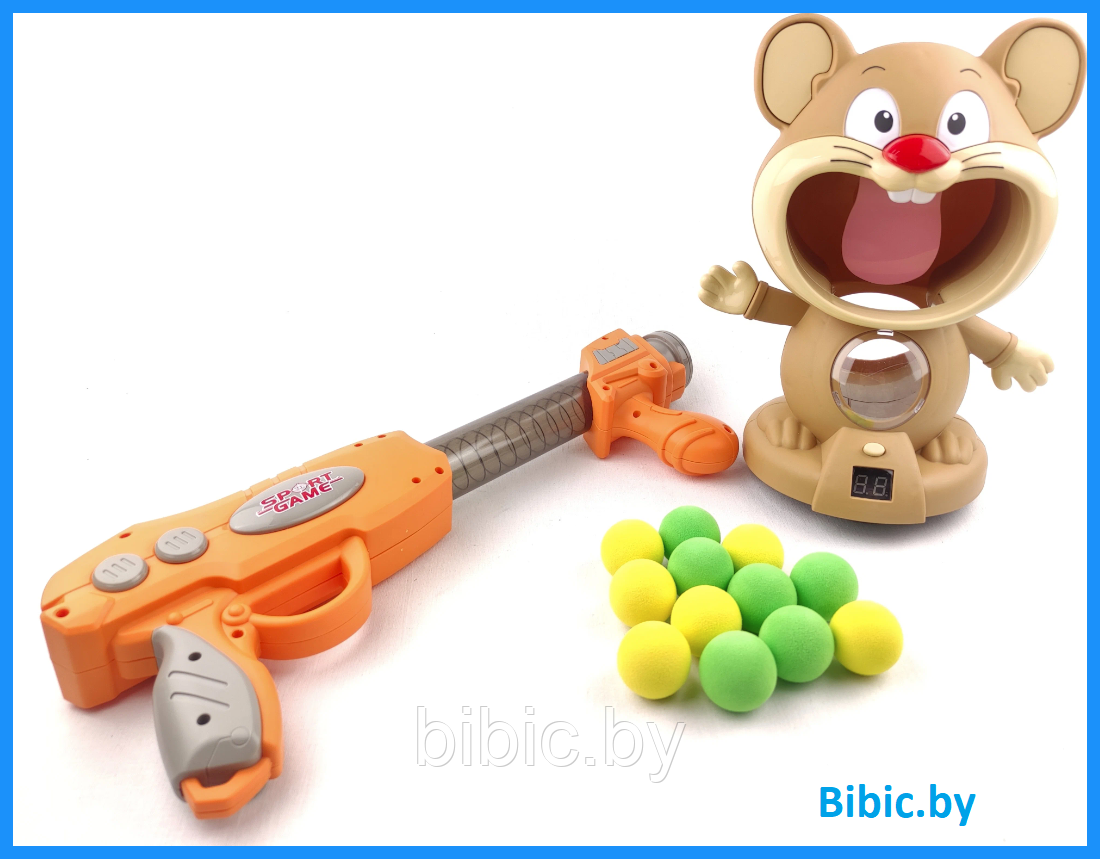 Детский игровой набор Тир ''Мышонок'' Joy Acousto-Optic, мягкими пулями и мишенью для игры детей, малышей