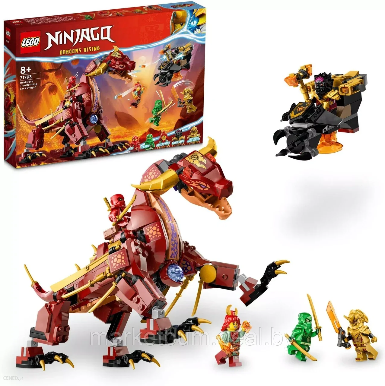 Конструктор LEGO Ninjago 71793, Лавовый дракон превращающийся в огненную волну - фото 1 - id-p216442499