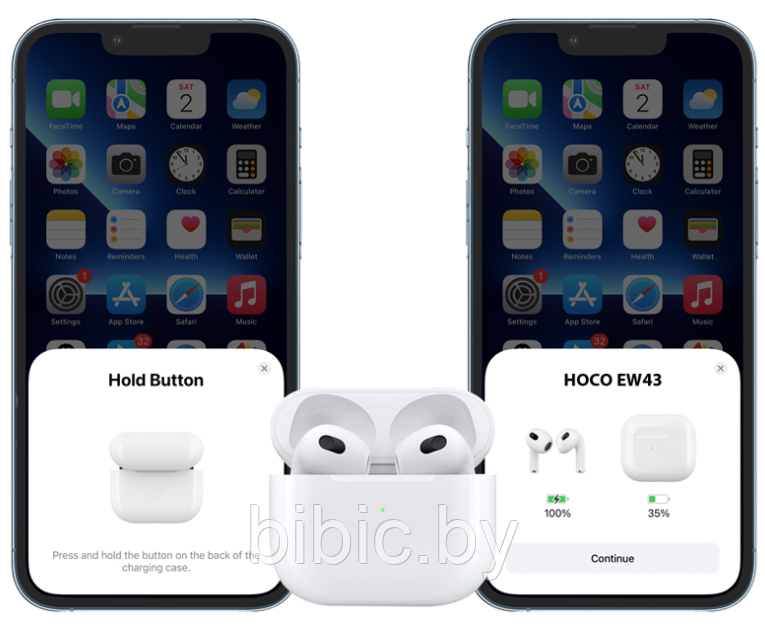 Беспроводные Наушники Hoco EW43, аналог AirPods Pro последняя версия, беспроводная гарнитура, стерео гарнитура - фото 9 - id-p216451963