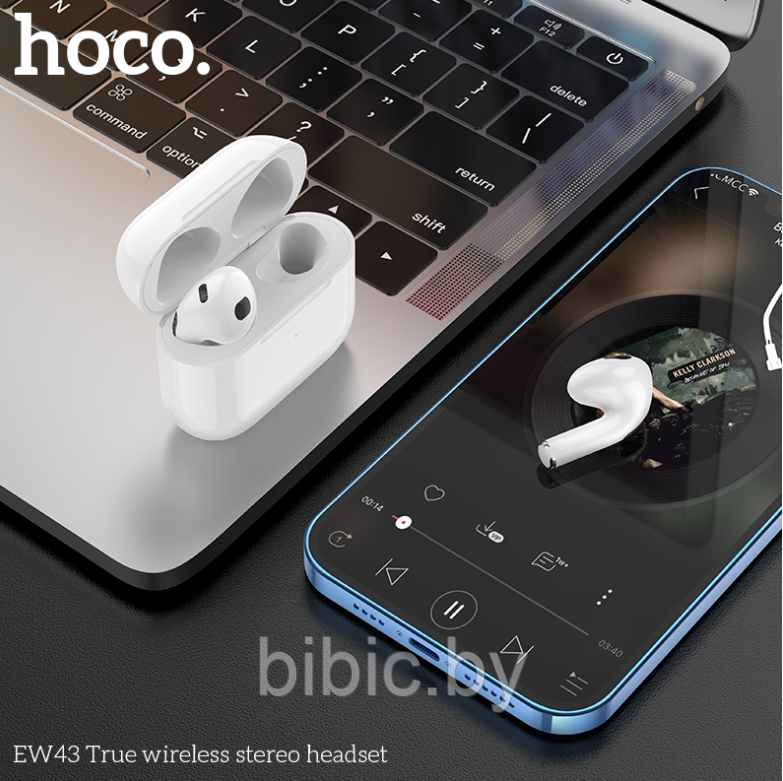 Беспроводные Наушники Hoco EW43, аналог AirPods Pro последняя версия, беспроводная гарнитура, стерео гарнитура - фото 10 - id-p216451963